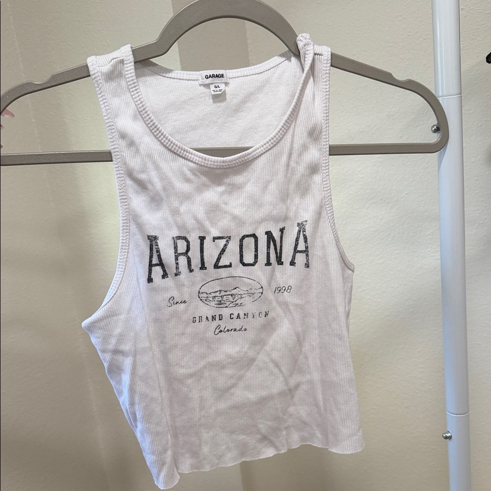 Garage White Arizona Tank Top